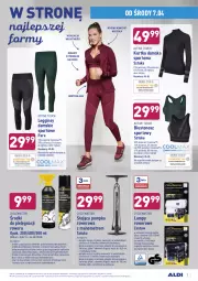 Gazetka promocyjna Aldi - Od Środy - Gazetka - ważna od 10.04 do 10.04.2021 - strona 3 - produkty: Top, Sok, Por, Noż, Gin, Biustonosz, Kurtka, Uchwyty, Materac, Tera, Pompka, Rower, Sport, Legginsy, Lampa, Olma, Lakier, LG