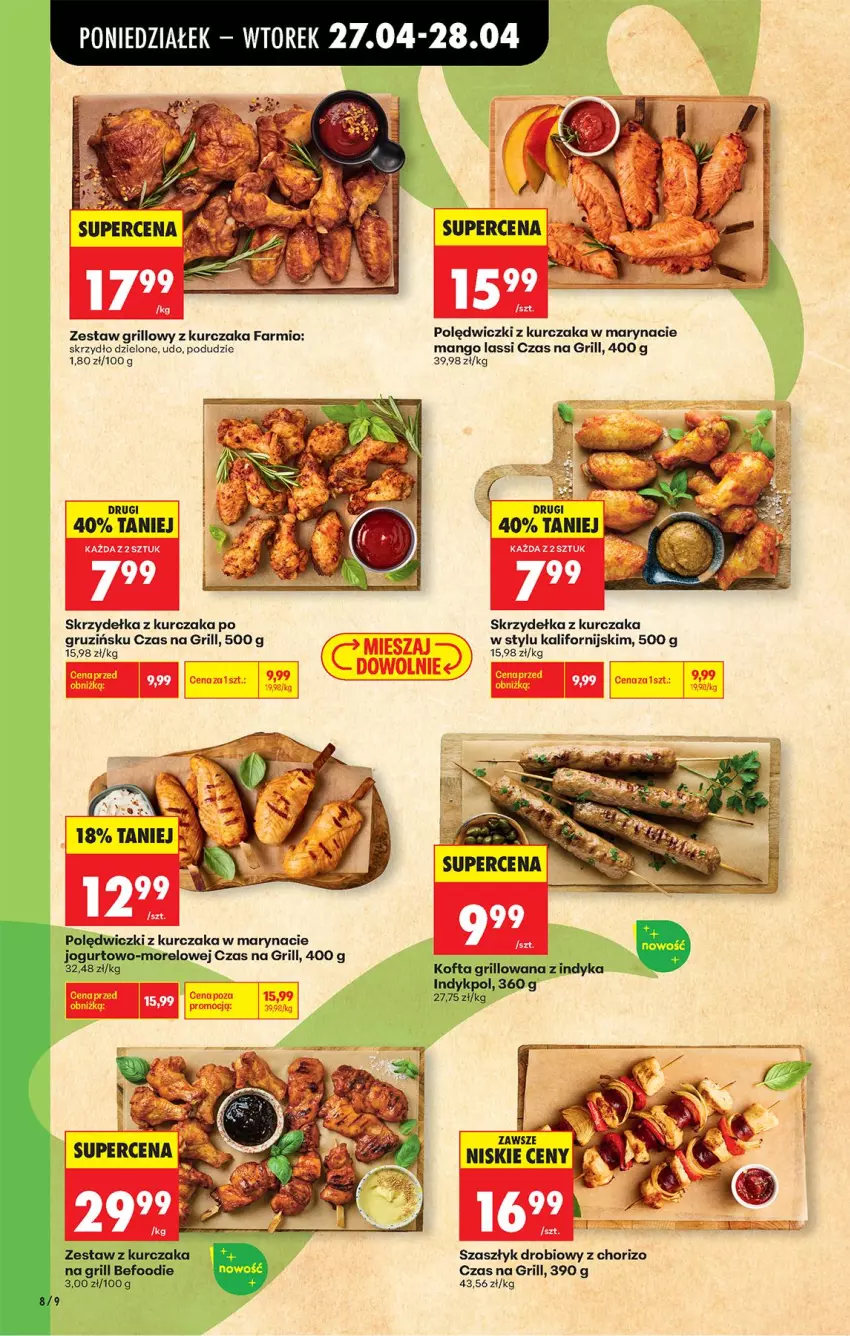 Gazetka promocyjna Biedronka - Od Poniedziałku - ważna 27.04 do 02.05.2026 - strona 13 - produkty: Fa, Grill, Kurczak, Mango, Polędwiczki z kurczaka, Skrzydełka z kurczaka