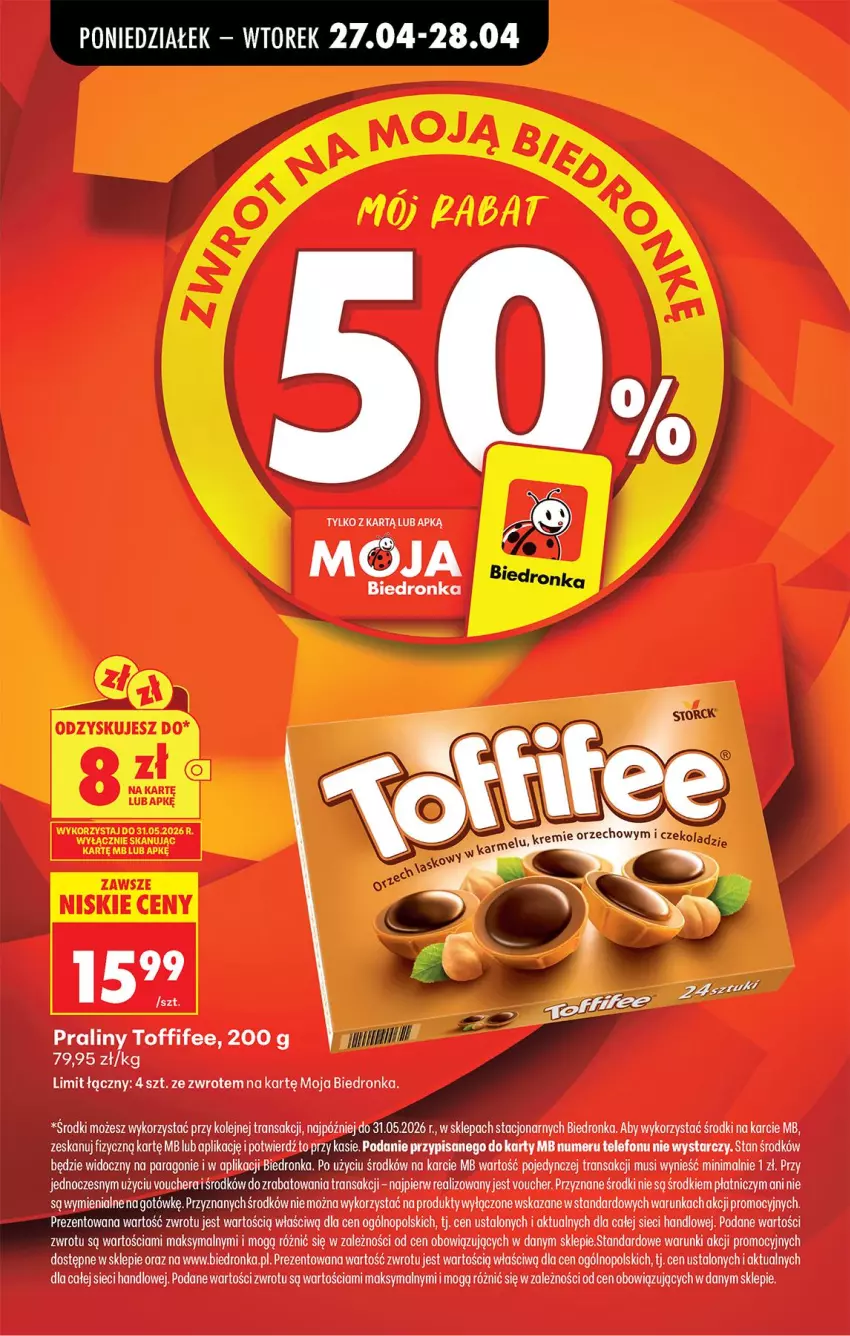 Gazetka promocyjna Biedronka - Od Poniedziałku - ważna 27.04 do 02.05.2026 - strona 26 - produkty: Praliny, Toffifee