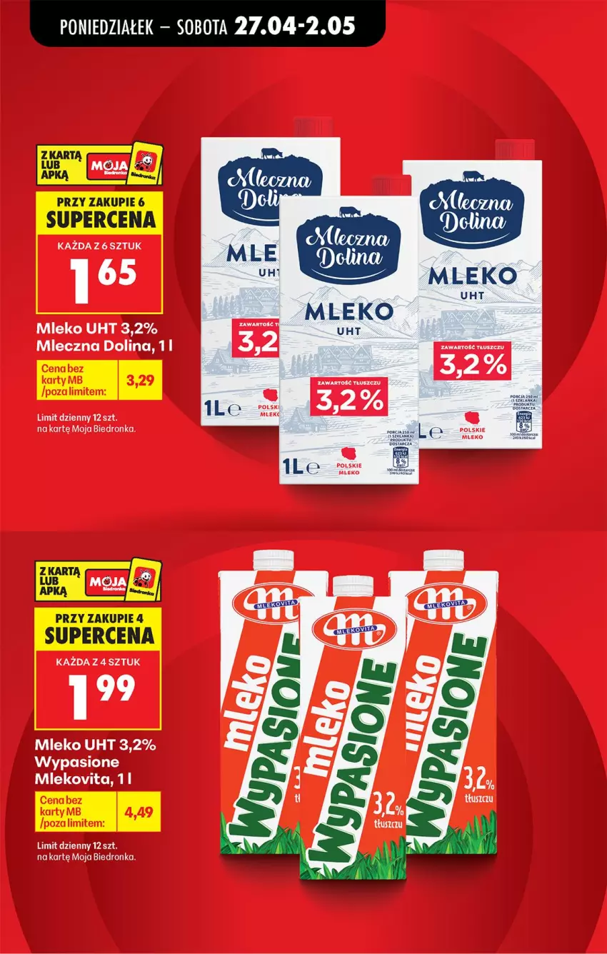 Gazetka promocyjna Biedronka - Od Poniedziałku - ważna 27.04 do 02.05.2026 - strona 28 - produkty: Mleko, Mlekovita, Tusz