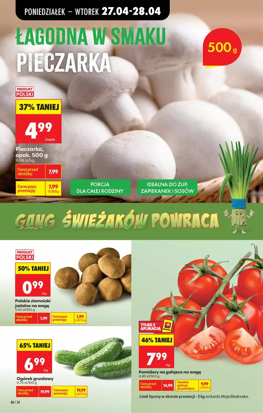 Gazetka promocyjna Biedronka - Od Poniedziałku - ważna 27.04 do 02.05.2026 - strona 39 - produkty: Fa, Grunt, Ogórek, Pomidory, Por, Sos, Ziemniaki