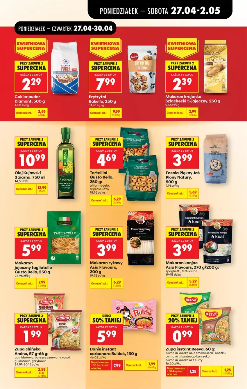 Gazetka promocyjna Biedronka - Od Poniedziałku - ważna 27.04 do 02.05.2026 - strona 54 - produkty: Bell, Fa, Fasola, Kujawski, Kurczak, LG, Maggi, Makaron, Olej, Prosciutto, Rosół, Sałat, Ser, Spaghetti, Tagliatelle, Zupa