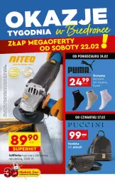 Gazetka promocyjna Biedronka - Okazje Tygodnia - Gazetka - ważna od 08.03 do 08.03.2025 - strona 1 - produkty: Torebka, Szlifierka kątowa, Karp, Kret, Plecak, Szlifierka