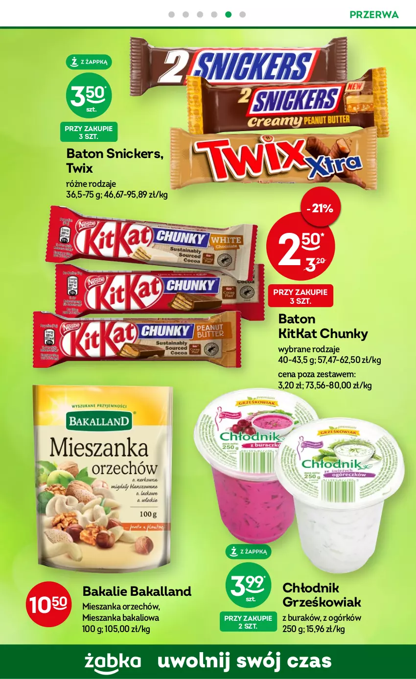 Gazetka promocyjna Żabka - ważna 24.05 do 06.06.2023 - strona 51 - produkty: Bakalland, Baton, Mieszanka bakaliowa, Snickers, Twix