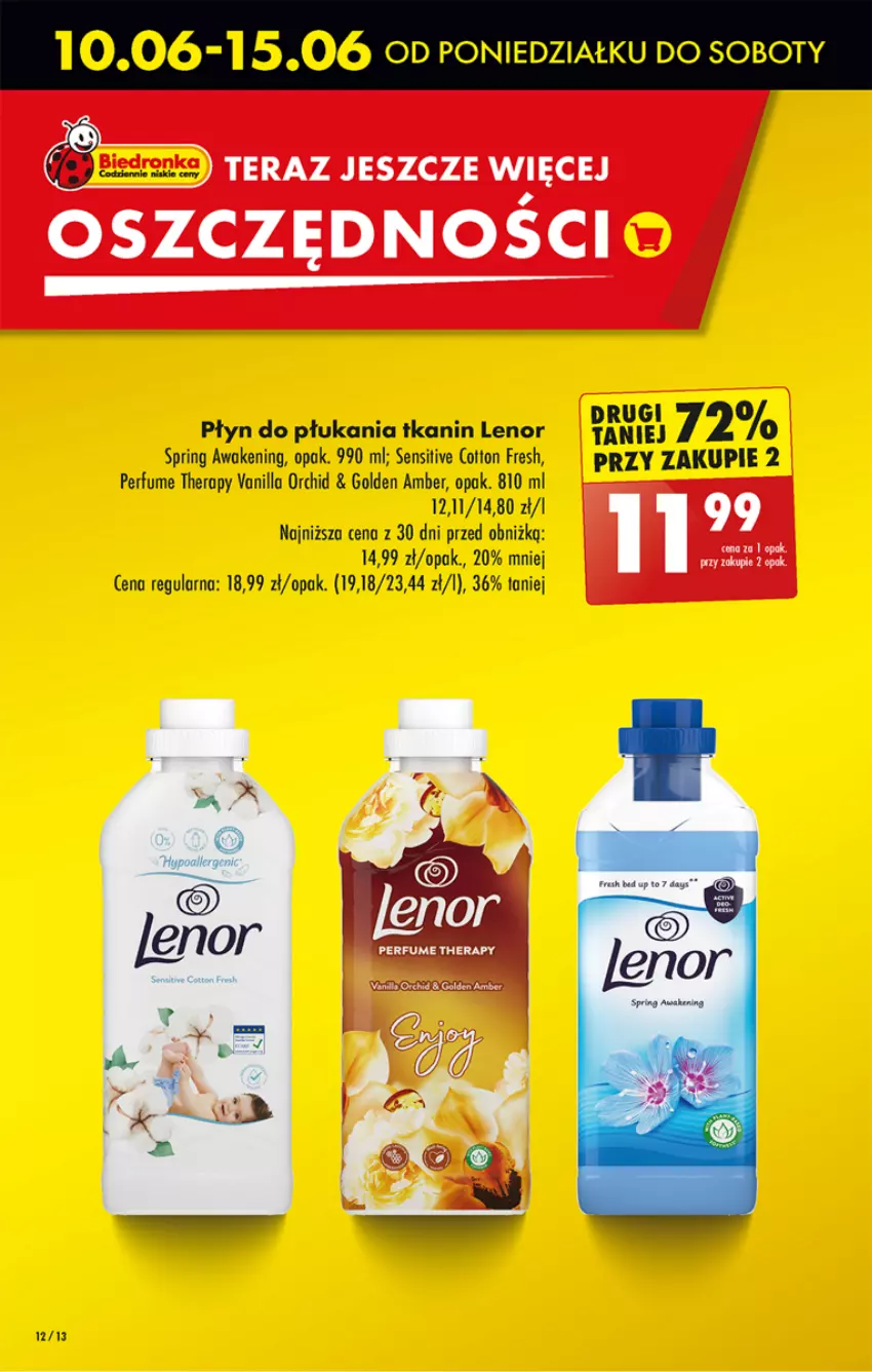 Gazetka promocyjna Biedronka - Od poniedzialku - ważna 10.06 do 15.06.2024 - strona 14 - produkty: Lenor, Perfum, Płyn do płukania, Tera