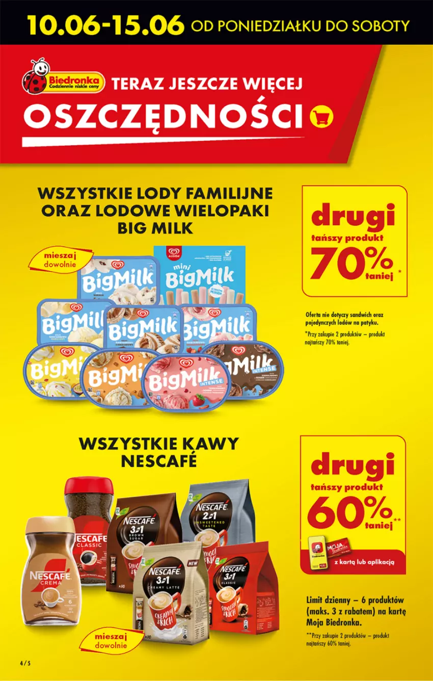 Gazetka promocyjna Biedronka - Od poniedzialku - ważna 10.06 do 15.06.2024 - strona 6 - produkty: Big Milk, Fa, Lody, Tera