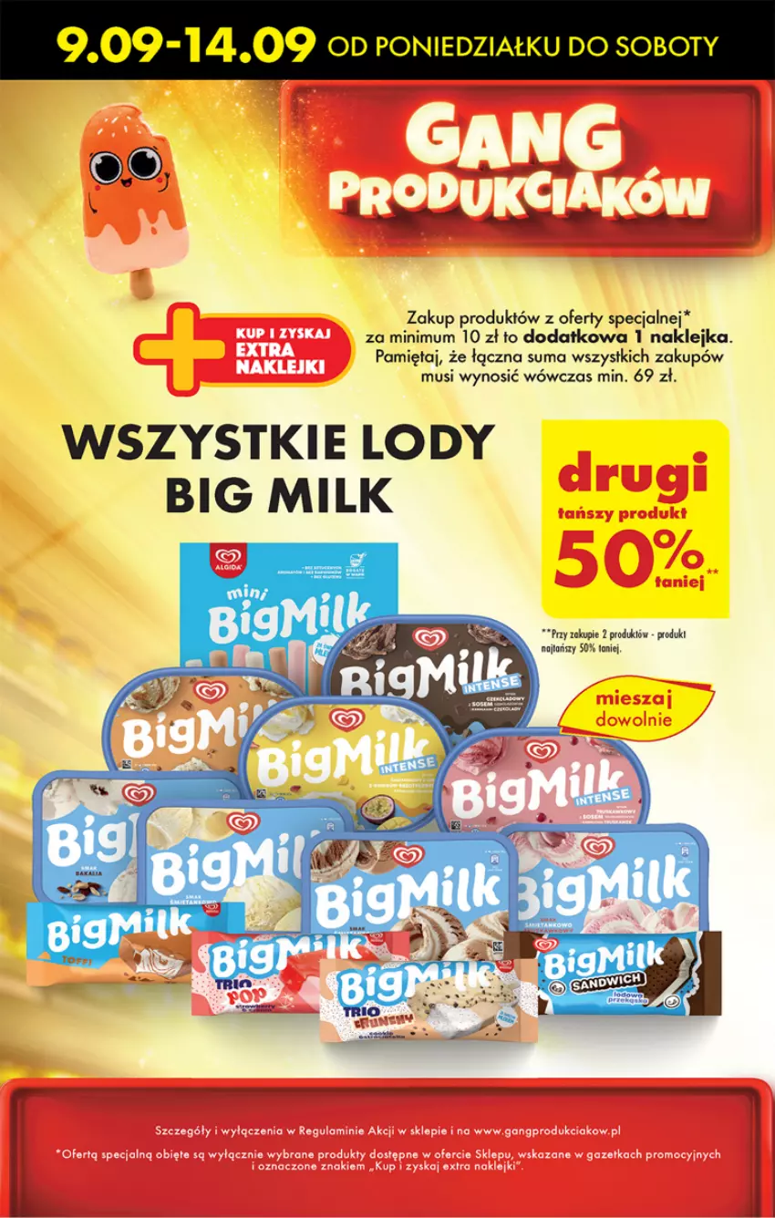 Gazetka promocyjna Biedronka - Od Czwartku - ważna 12.09 do 18.09.2024 - strona 35 - produkty: Big Milk, Klej, Lody, Mięta, Mus