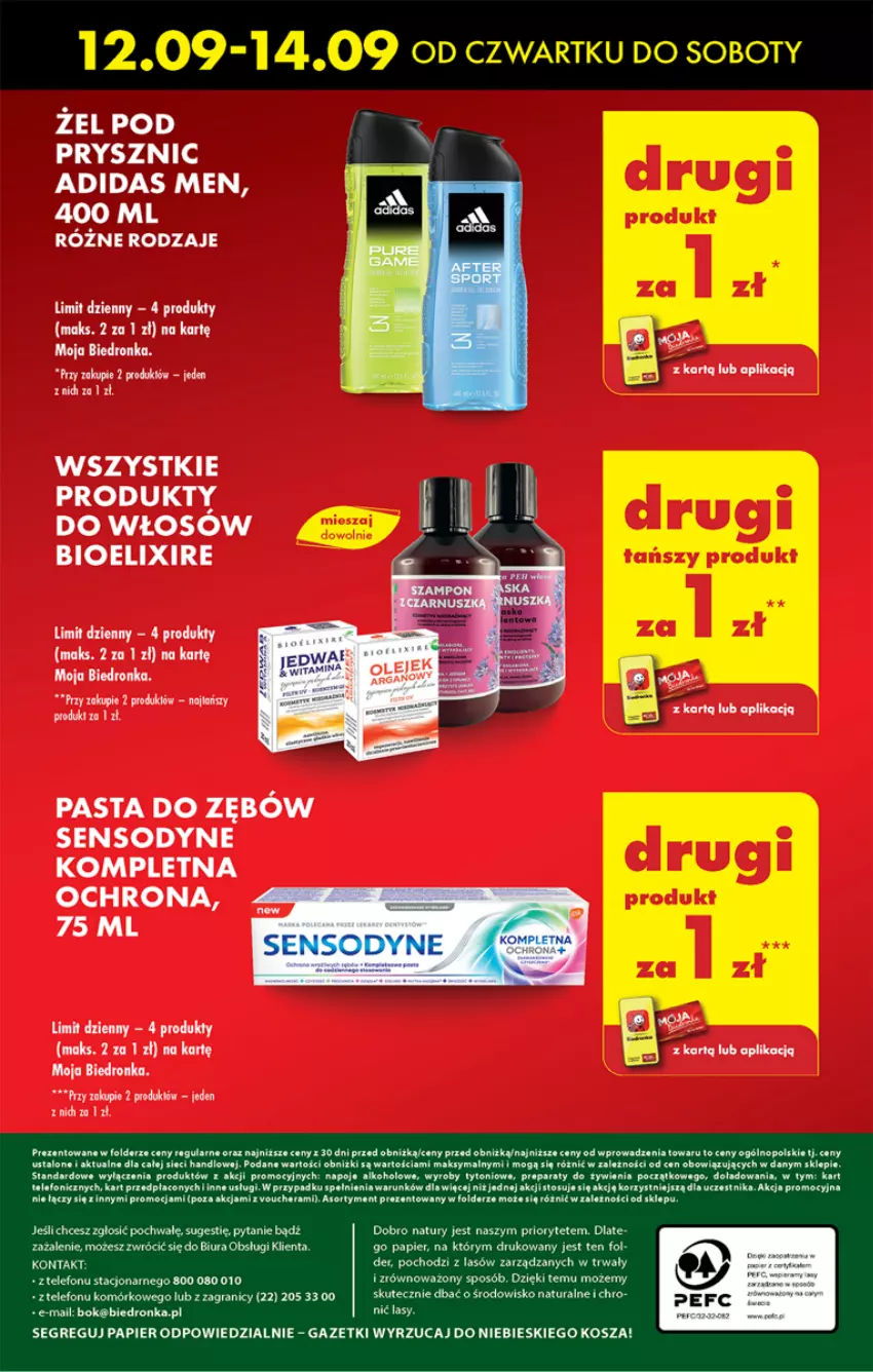 Gazetka promocyjna Biedronka - Od Czwartku - ważna 12.09 do 18.09.2024 - strona 62 - produkty: Adidas, Feta, Pasta do zębów, Sensodyne