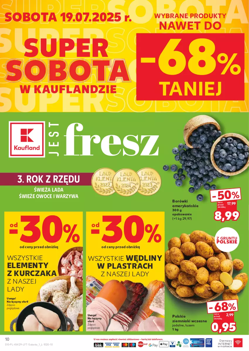 Gazetka promocyjna Kaufland - Gazetka tygodnia - ważna 17.07 do 23.07.2025 - strona 10 - produkty: Grunt, Kurczak, Owoce, Waga, Warzywa, Ziemniaki