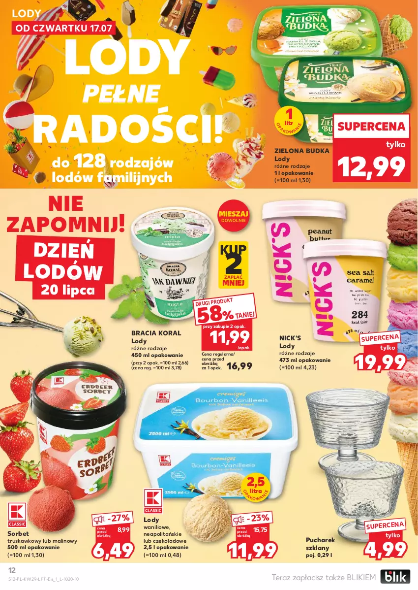 Gazetka promocyjna Kaufland - Gazetka tygodnia - ważna 17.07 do 23.07.2025 - strona 12 - produkty: Fa, Lody, Tera, Zielona Budka