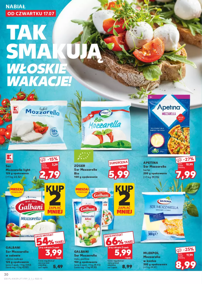 Gazetka promocyjna Kaufland - Gazetka tygodnia - ważna 17.07 do 23.07.2025 - strona 30 - produkty: Galbani, Mozzarella, Ser, Tarta