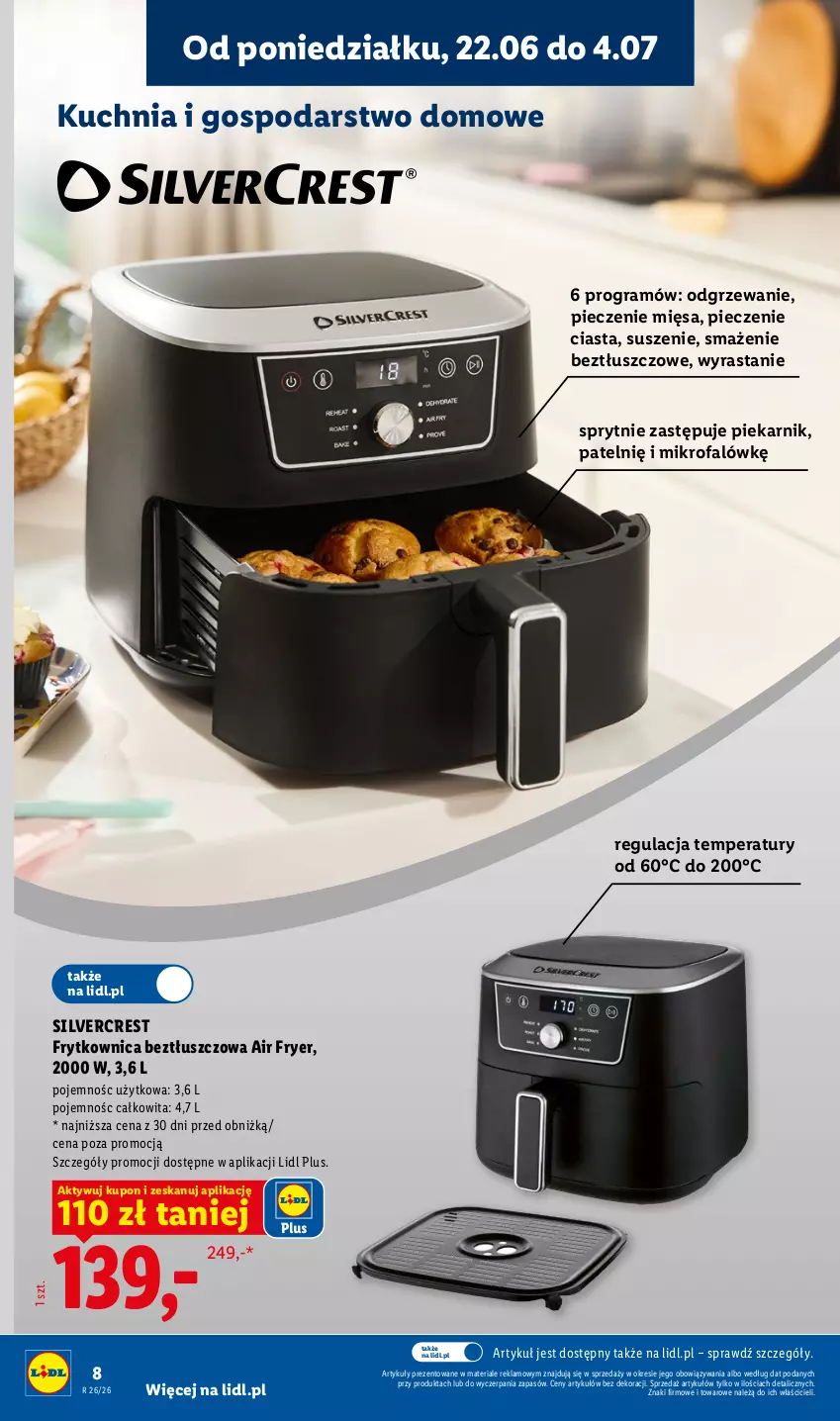 Gazetka promocyjna Lidl - Katalog ważny od 22.06 - ważna 22.06 do 27.06.2026 - strona 10 - produkty: Fa, Gra, Kuchnia, Piec, Piekarnik, Silvercrest