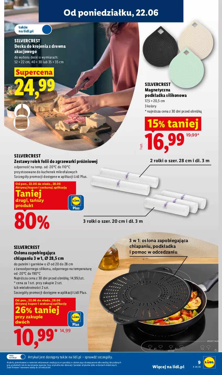 Gazetka promocyjna Lidl - Katalog ważny od 22.06 - ważna 22.06 do 27.06.2026 - strona 11 - produkty: Deska do krojenia, Fa, Podkład, Podkładka, Por, Rolki, Silvercrest