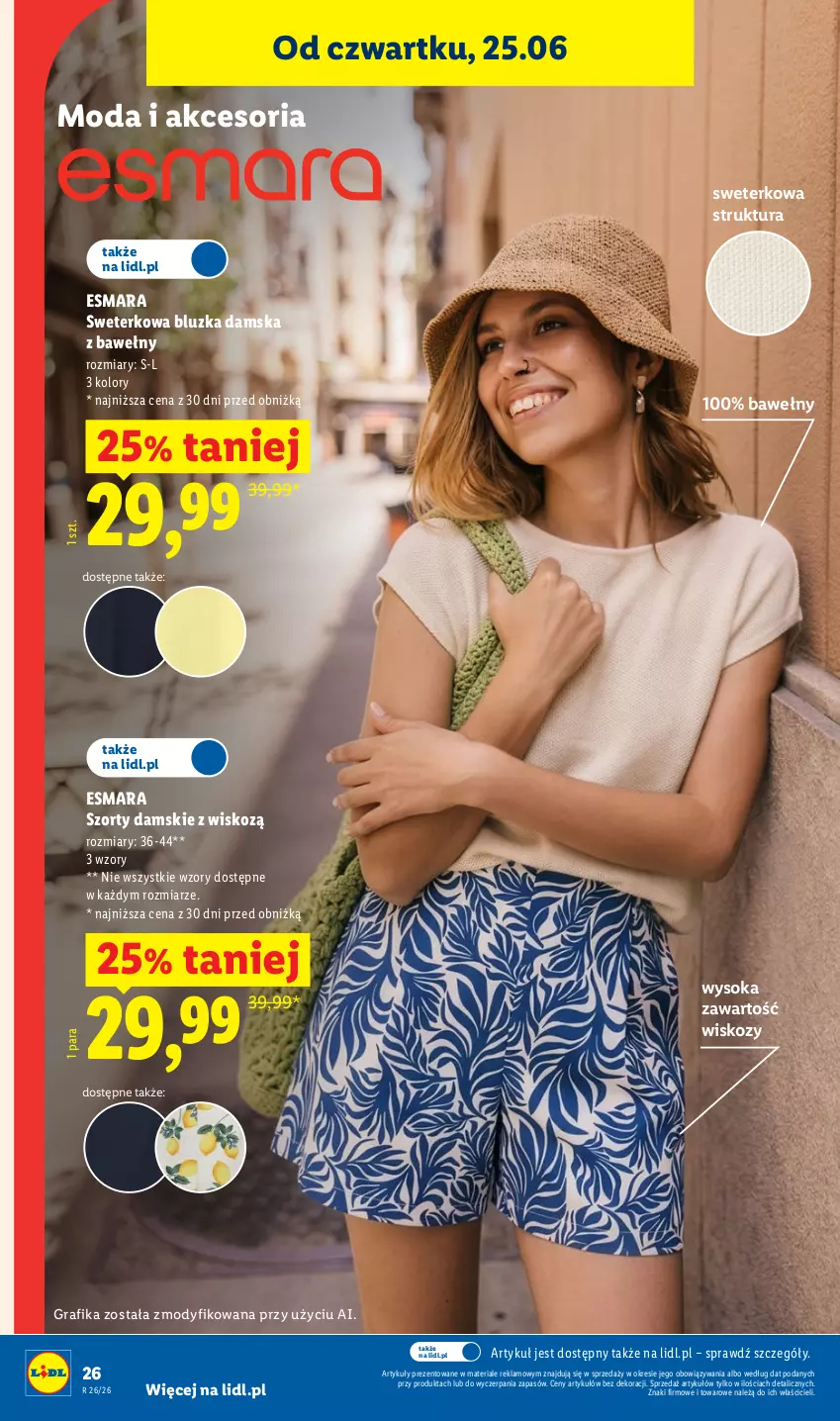 Gazetka promocyjna Lidl - Katalog ważny od 22.06 - ważna 22.06 do 27.06.2026 - strona 30 - produkty: Gra, Grafika, Moda, Sok, Sweter, Szorty