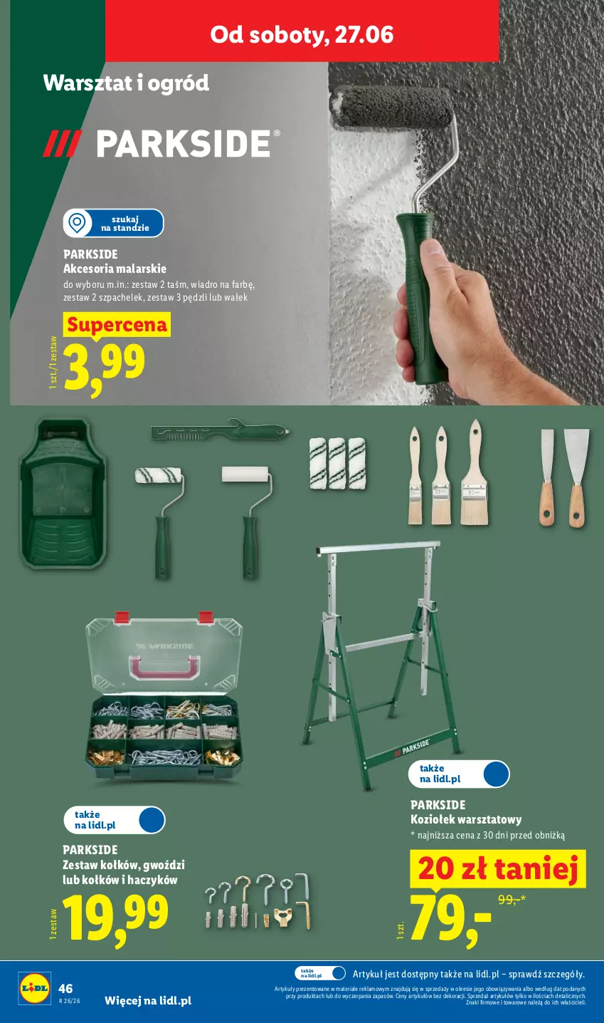 Gazetka promocyjna Lidl - Katalog ważny od 22.06 - ważna 22.06 do 27.06.2026 - strona 52 - produkty: Fa, Haczyk, Ogród, Parkside, Wałek, Wiadro