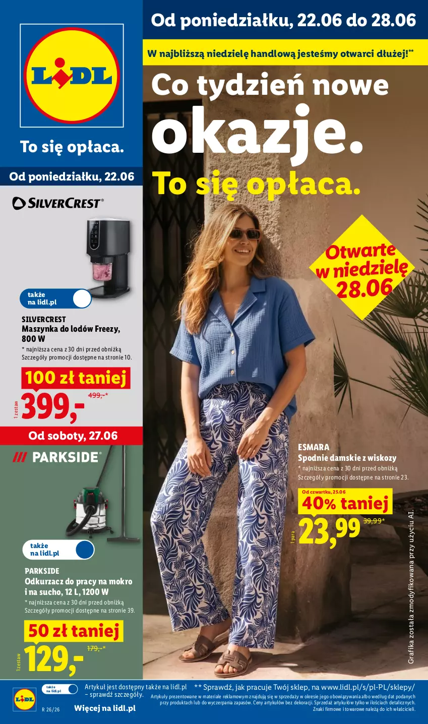 Gazetka promocyjna Lidl - Katalog ważny od 22.06 - ważna 22.06 do 27.06.2026 - strona 59 - produkty: Gra, Grafika, JBL, Maszynka, Odkurzacz, Parkside, Silvercrest, Spodnie, Szynka