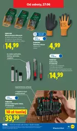 Gazetka promocyjna Lidl - Katalog ważny od 22.06 - Gazetka - ważna od 27.06 do 27.06.2026 - strona 51 - produkty: Parkside, Noż, Papier, Uchwyty, Regał, Wkręt, Rękawice, Rękawice robocze