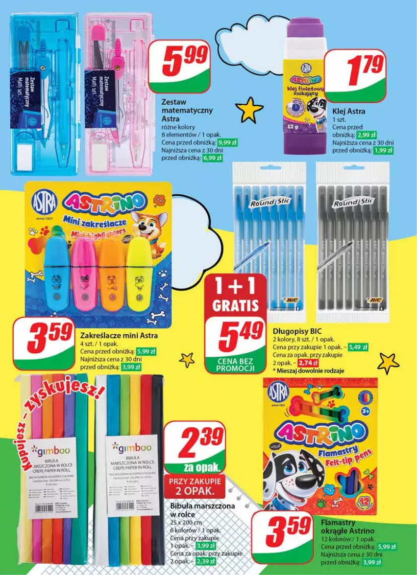 Gazetka promocyjna Dino - Gazetka 38 / 2024 - ważna 18.09 do 24.09.2024 - strona 53 - produkty: BIC, Długopis, Flamastry, Klej, Mars