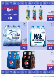 Gazetka promocyjna Carrefour - Gazetka Okazje lipca - Gazetka - ważna od 31.07 do 31.07.2021 - strona 14 - produkty: Nałęczowianka, Pepsi, Napój gazowany, Kubuś Waterrr, Woda mineralna, Kubuś, Woda, Napój