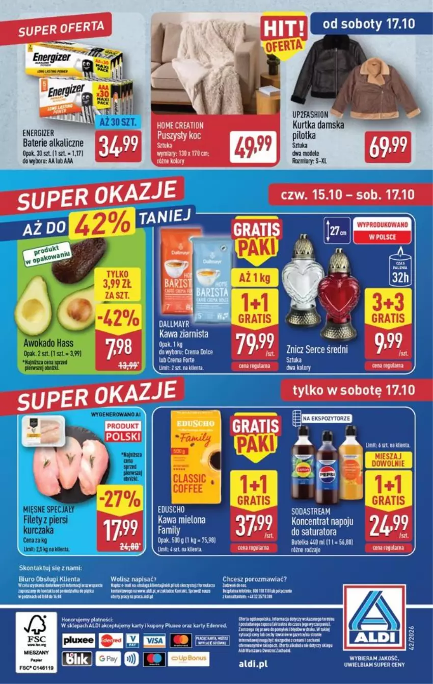 Gazetka promocyjna Aldi - Oferta weekendowa - ważna 15.10 do 17.10.2026 - strona 14 - produkty: BIC, Energizer, Fa, Gra, Koc, Kurczak, Kurtka, Tran