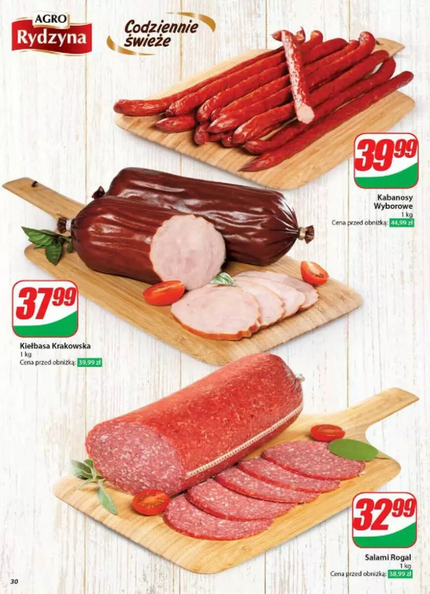 Gazetka promocyjna Dino - ważna 27.11 do 03.12.2024 - strona 24 - produkty: Kabanos, Kiełbasa, Kiełbasa krakowska, Rogal, Salami