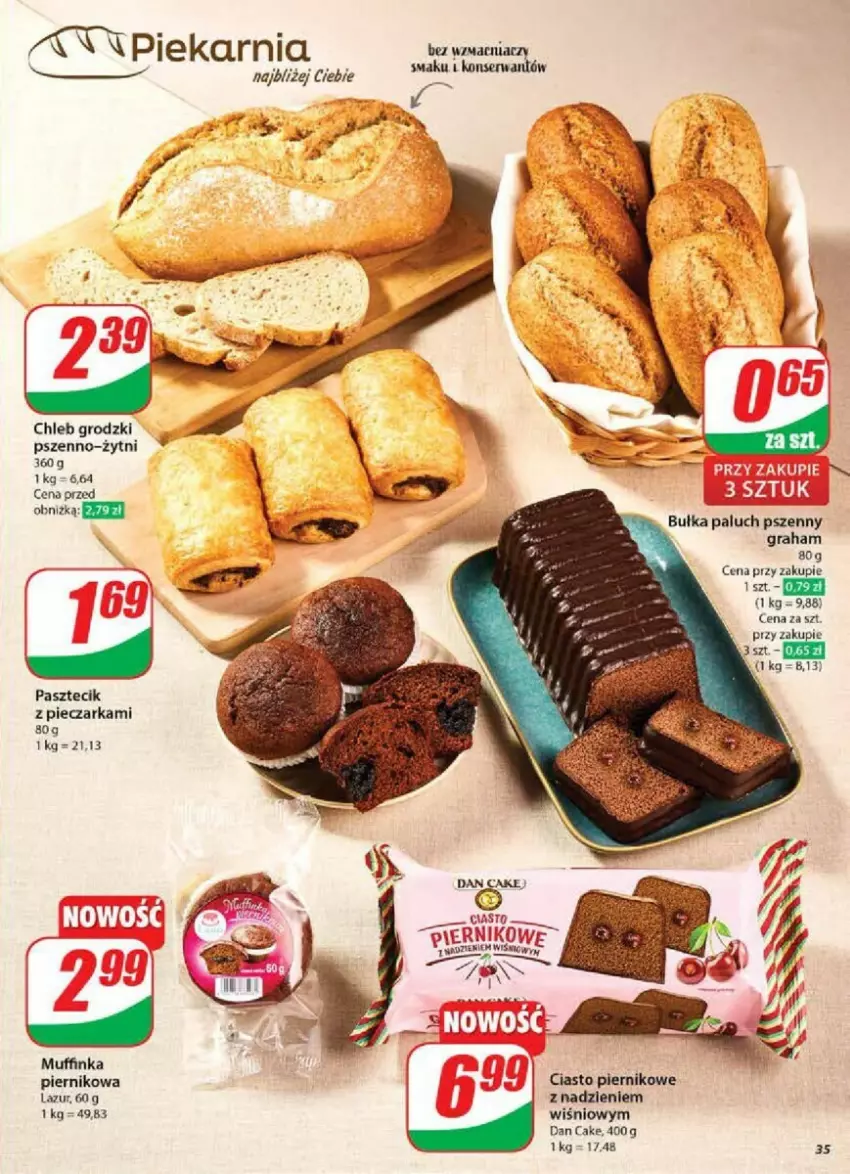 Gazetka promocyjna Dino - ważna 27.11 do 03.12.2024 - strona 29 - produkty: Bułka, Chleb, Dan Cake, Gra, Inka, JBL, Lazur, Pasztecik z pieczarkami, Piec, Pieczarka, Piernik