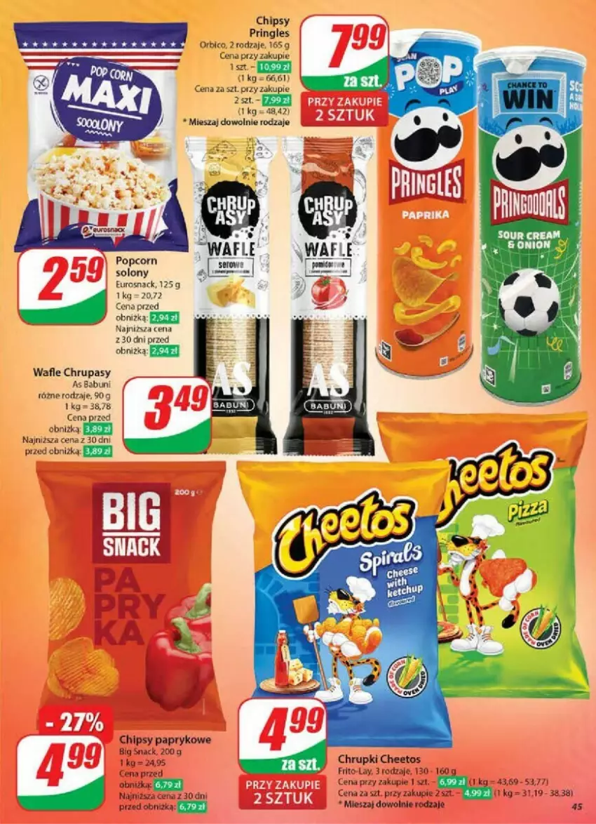 Gazetka promocyjna Dino - ważna 27.11 do 03.12.2024 - strona 40 - produkty: Babuni, BIC, Cheetos, Chipsy, Chrupki, Popcorn, Wafle