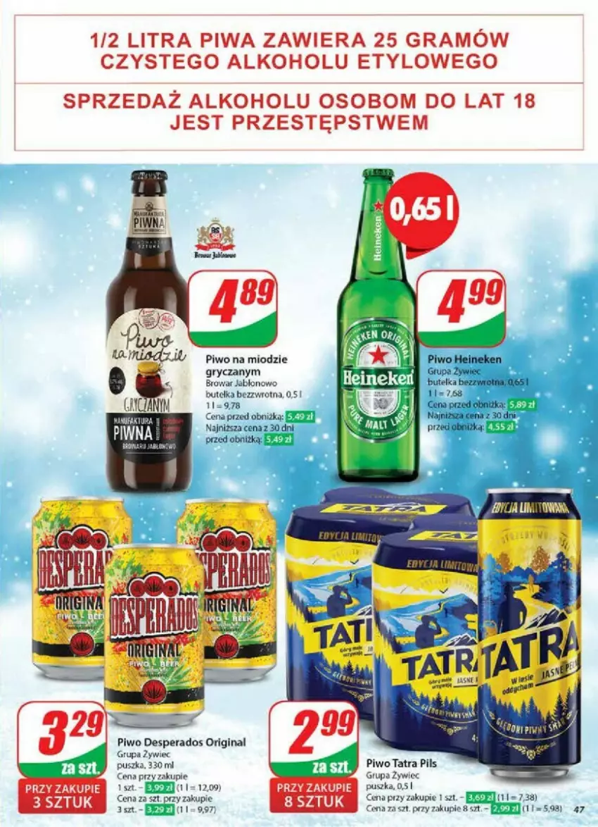 Gazetka promocyjna Dino - ważna 27.11 do 03.12.2024 - strona 42 - produkty: Desperados, Gin, Gra, Gry, Piwa, Piwo, Tatra