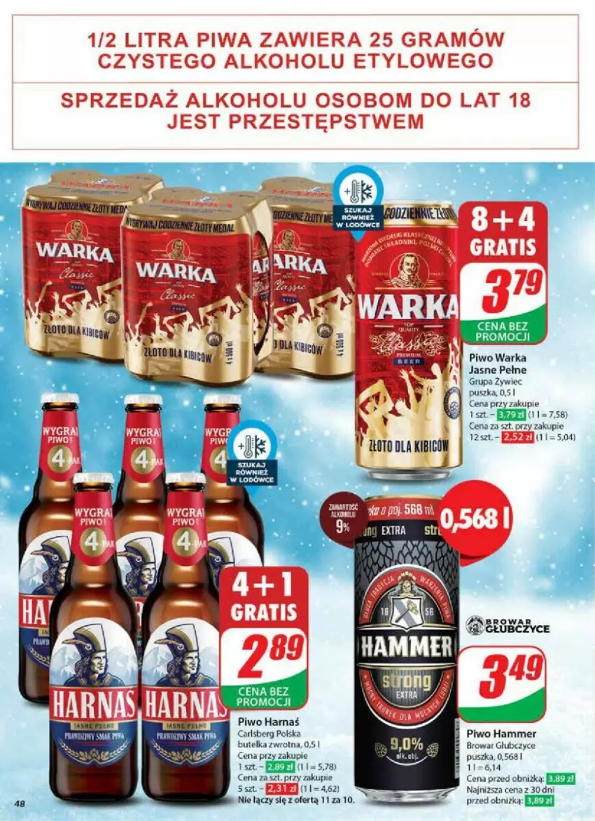 Gazetka promocyjna Dino - ważna 27.11 do 03.12.2024 - strona 43 - produkty: BIC, Carlsberg, Harnaś, Piwo, Warka