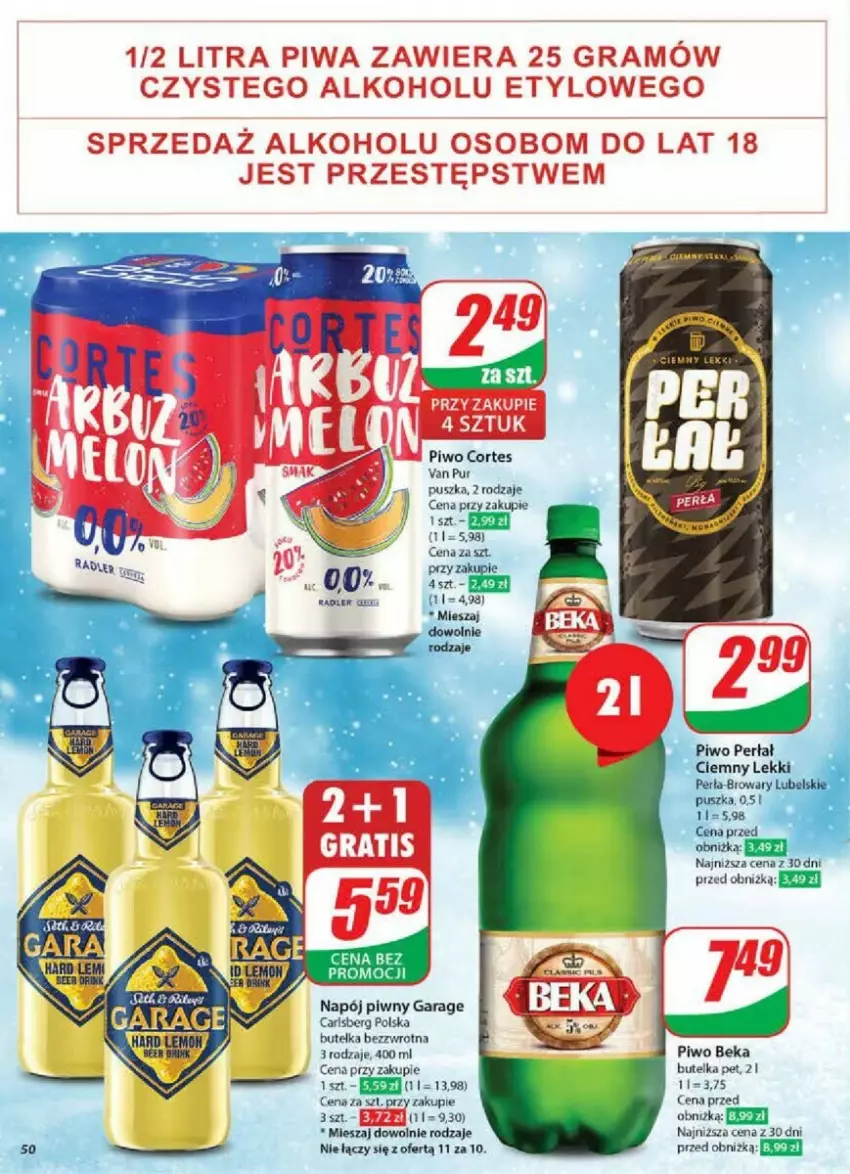 Gazetka promocyjna Dino - ważna 27.11 do 03.12.2024 - strona 46 - produkty: Carlsberg, Gra, Napój, Perła, Piwa, Piwo