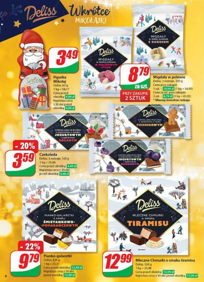 Gazetka promocyjna Dino - ważna 27.11 do 03.12.2024 - strona 69 - produkty: Czekolada, Deliss, Gala, Galaretki, Jogurt, Migdały