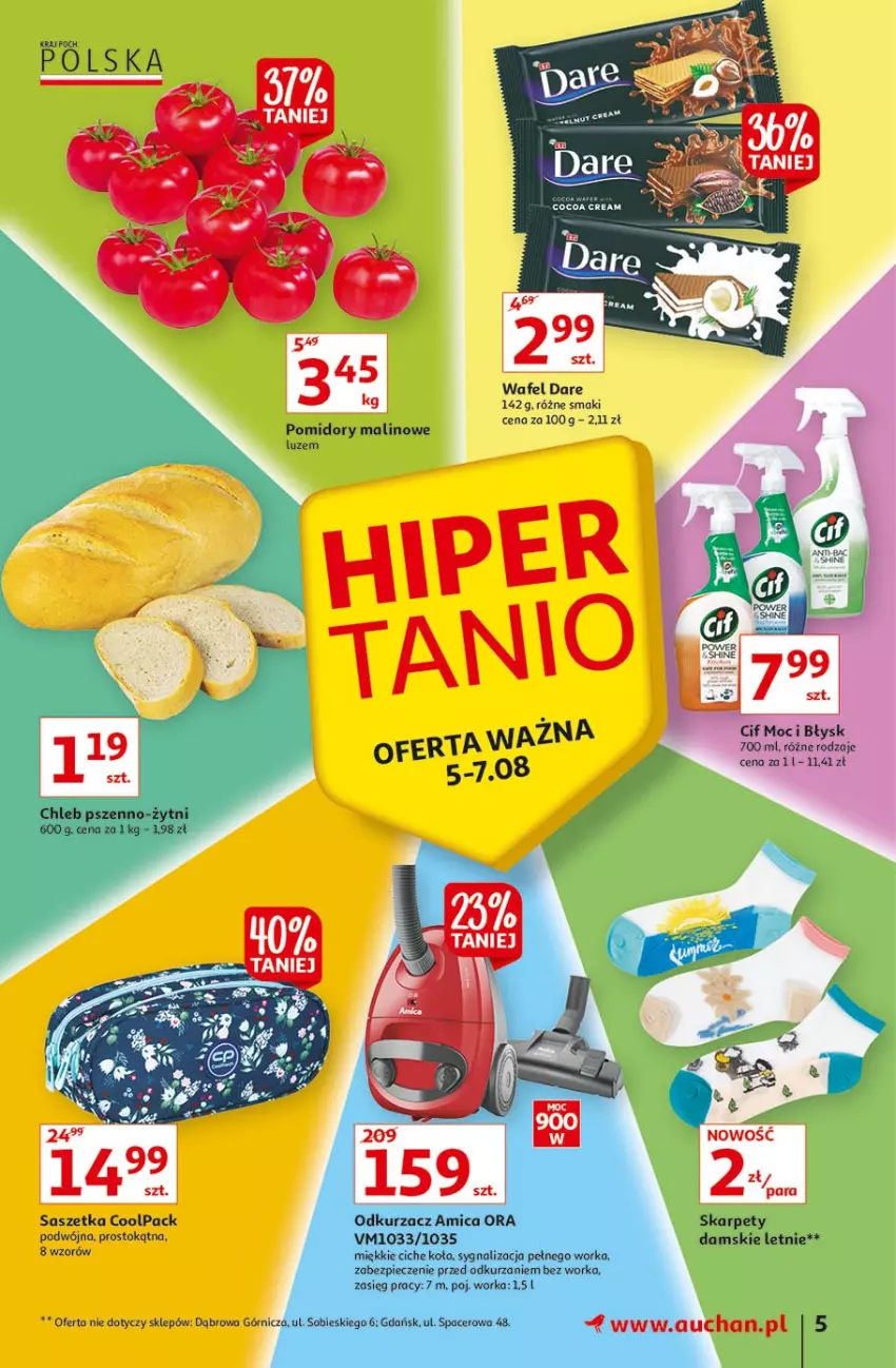 Gazetka promocyjna Auchan - Rysuje się kolorowy powrót do szkoły Hipermarkety - ważna 05.08 do 11.08.2021 - strona 5 - produkty: Acer, Amica, Chleb, Karp, Odkurzacz, Orka, Piec, Pomidory