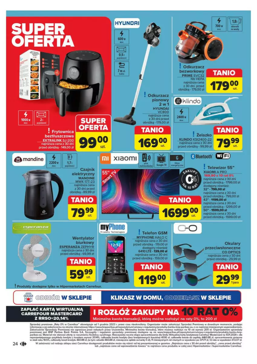 Gazetka promocyjna Carrefour - ważna 14.05 do 18.05.2024 - strona 19 - produkty: Biurko, Czajnik, Czajnik elektryczny, Fa, Halo, Kosz, LANA, MyPhone, NBA, Odkurzacz, Por, Rum, Sok, Telefon, Telewizor, Top, Tran