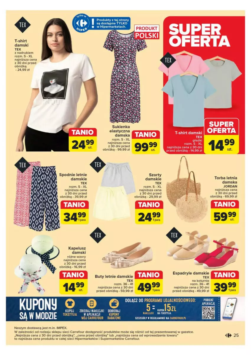 Gazetka promocyjna Carrefour - ważna 14.05 do 18.05.2024 - strona 20 - produkty: Buty, Buty letnie, Dell, Gra, Klej, Spodnie, Sukienka, Szorty, T-shirt, Torba