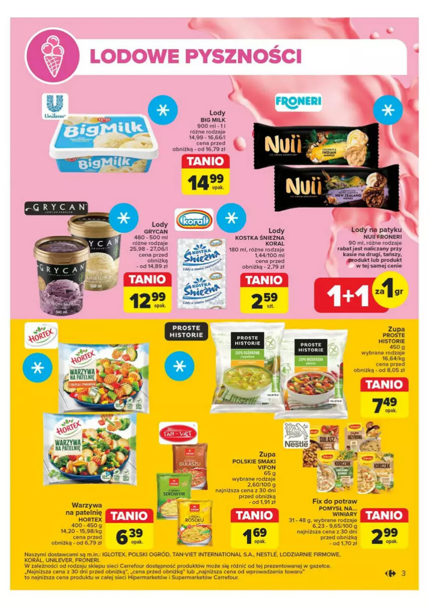 Gazetka promocyjna Carrefour - ważna 14.05 do 18.05.2024 - strona 30 - produkty: Big Milk, Gry, Hortex, Lody, Ogród, Warzywa, Zupa