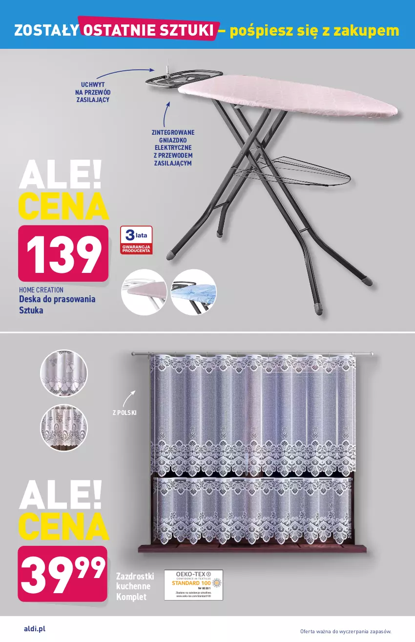 Gazetka promocyjna Aldi - PROMOCJE NA WEEKEND - ważna 22.07 do 24.07.2021 - strona 13 - produkty: Deska do prasowania, Przewód