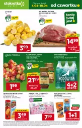 Gazetka promocyjna Stokrotka - Market - Gazetka - ważna od 10.04 do 10.04.2024 - strona 1 - produkty: Por, Gry, Gra, Papier, Szynka wieprzowa, Cytryny, Kawa, Papier toaletowy, Szynka, Herbatniki, Foxy, Kabanos, Jacobs, Woda, Jabłka