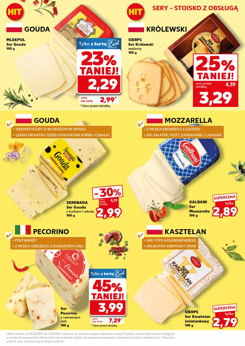 Gazetka promocyjna Kaufland - Mocny Start - ważna 02.03 do 04.03.2026 - strona 13 - produkty: Galbani, Gouda, Królewski, Mozzarella, Pecorino, Sałat, Ser