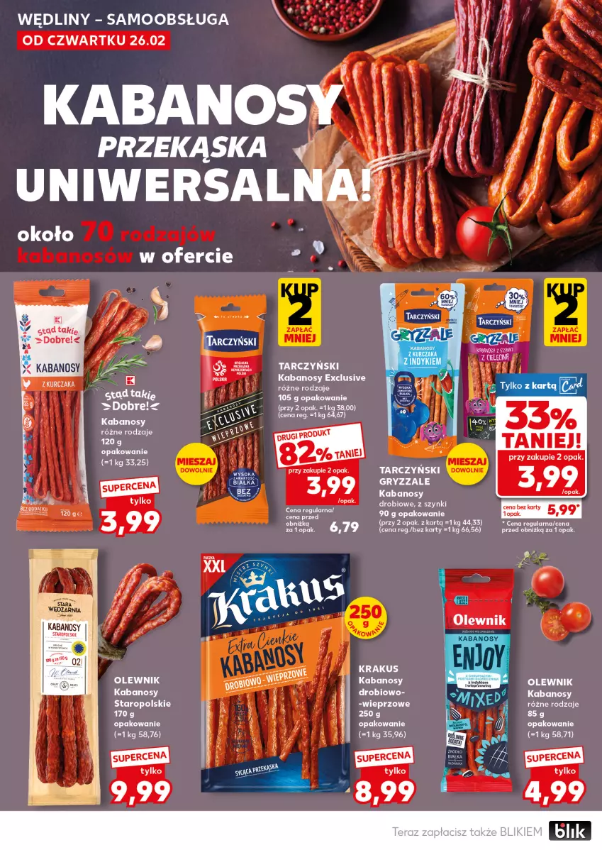 Gazetka promocyjna Kaufland - Mocny Start - ważna 02.03 do 04.03.2026 - strona 18 - produkty: Gry, Kabanos, Krakus, Olewnik, Ser, Tarczyński