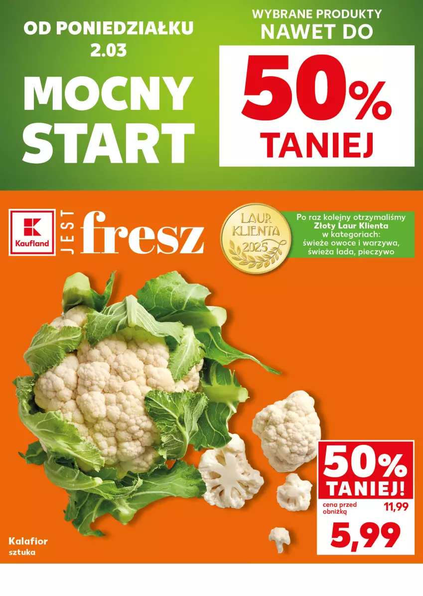 Gazetka promocyjna Kaufland - Mocny Start - ważna 02.03 do 04.03.2026 - strona 2 - produkty: Kalafior, Olej, Owoce, Piec, Pieczywo, Warzywa