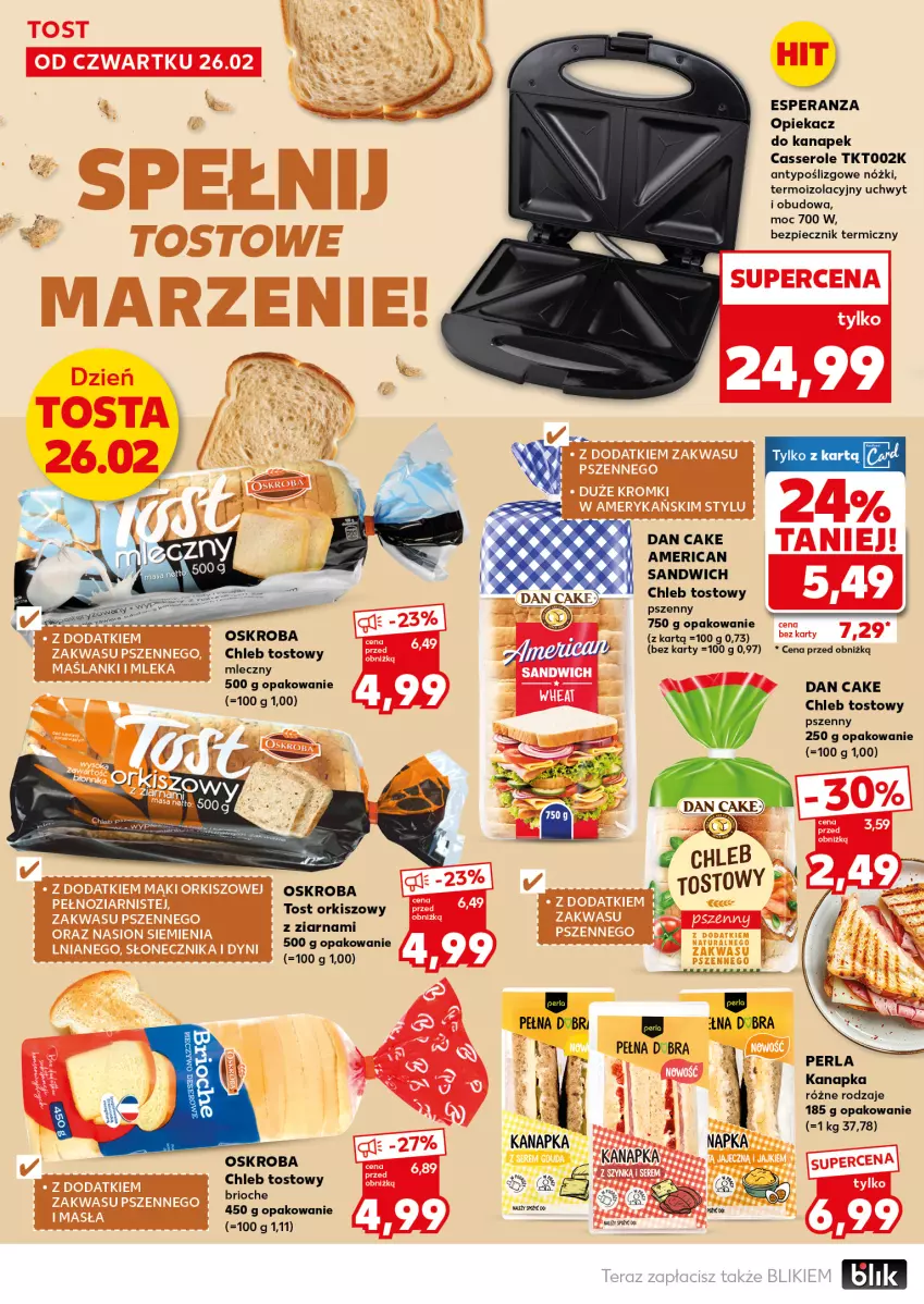 Gazetka promocyjna Kaufland - Mocny Start - ważna 02.03 do 04.03.2026 - strona 20 - produkty: Chleb, Chleb tostowy, Dan Cake, Opiekacz do kanapek, Piec, Ser