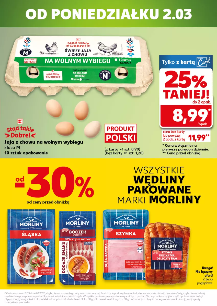Gazetka promocyjna Kaufland - Mocny Start - ważna 02.03 do 04.03.2026 - strona 3 - produkty: Fa, Jaja, Mięso, Morliny, Sok