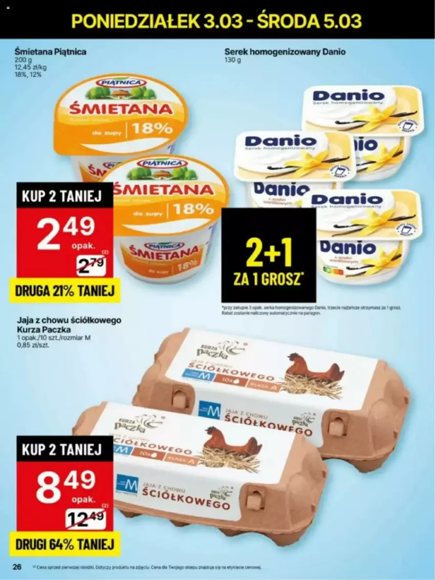 Gazetka promocyjna Delikatesy Centrum - ważna 03.03 do 10.03.2025 - strona 19 - produkty: Danio, Fa, Jaja, Ser, Serek, Serek homogenizowany