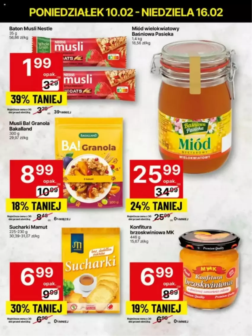 Gazetka promocyjna Delikatesy Centrum - ważna 03.03 do 10.03.2025 - strona 25 - produkty: Ba!, Bakalland, Baton, Fa, Gra, Granola, Konfitura, Miód, Mus, Olma