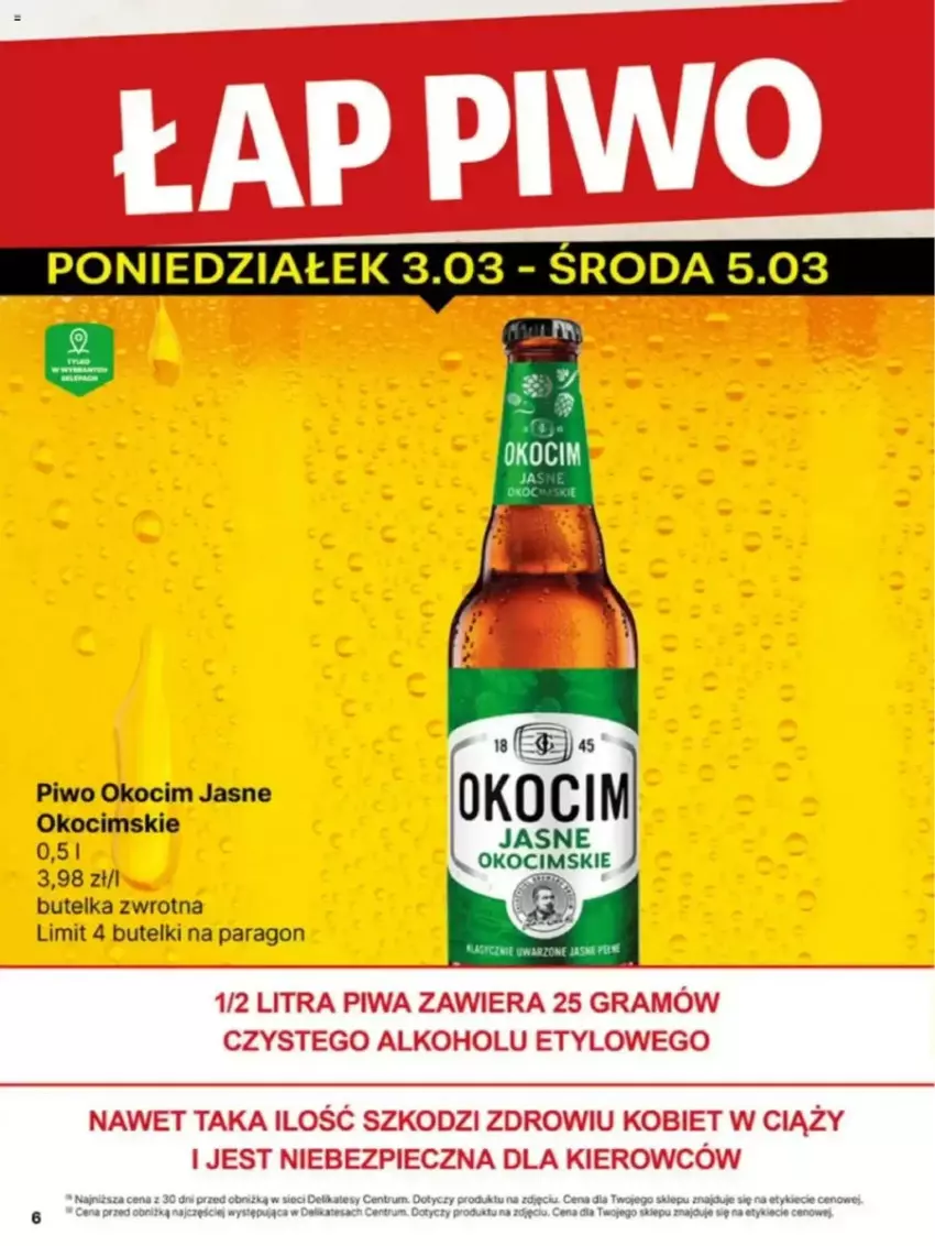 Gazetka promocyjna Delikatesy Centrum - ważna 03.03 do 10.03.2025 - strona 45 - produkty: Gra, Koc, Okocim, Piec, Piwa, Rum