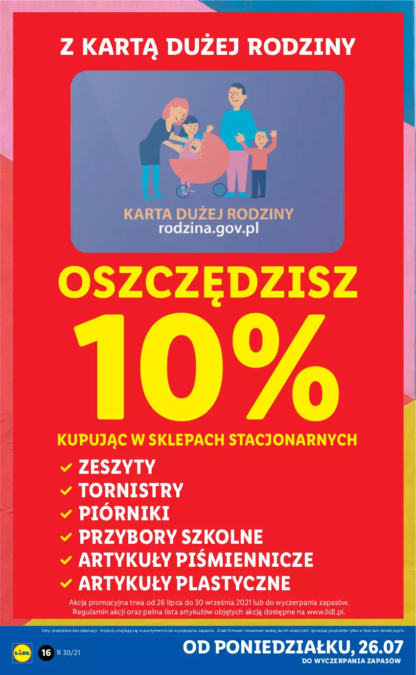 Gazetka promocyjna Lidl - GAZETKA - ważna 26.07 do 31.07.2021 - strona 16 - produkty: Piórnik