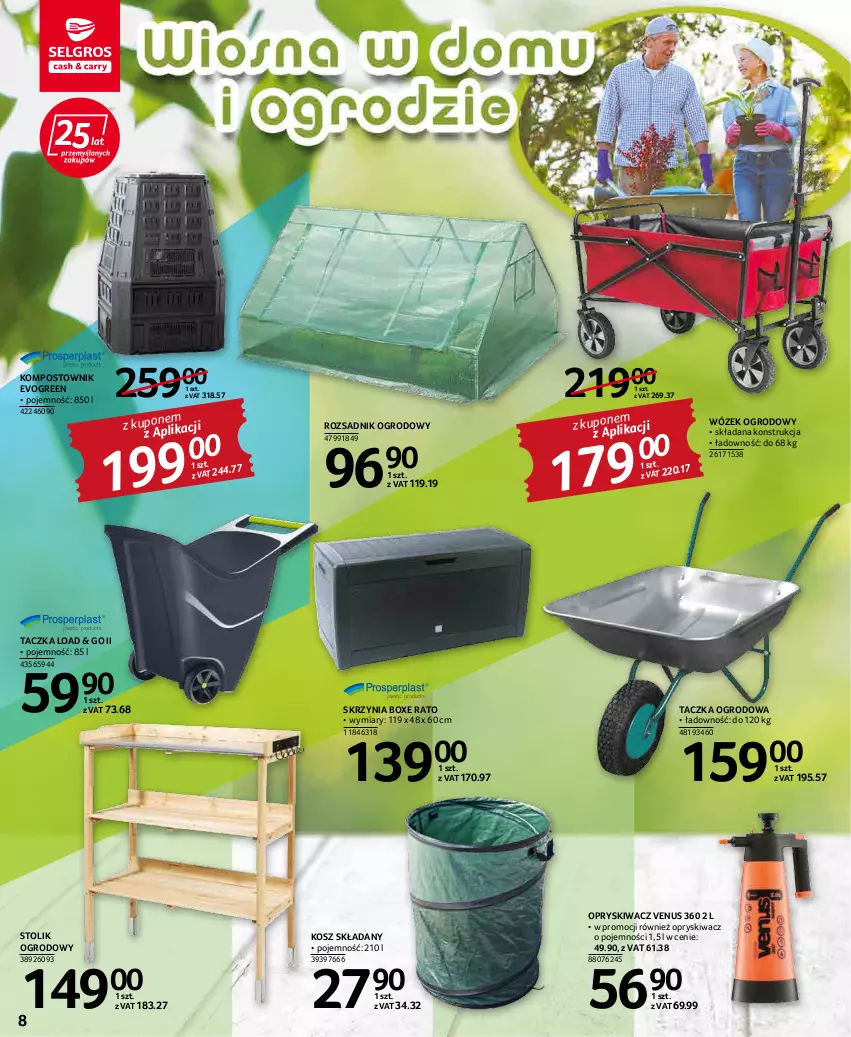 Gazetka promocyjna Selgros - Katalog Ogród - ważna 17.03 do 30.03.2022 - strona 8 - produkty: Kosz, Stolik, Venus, Wózek