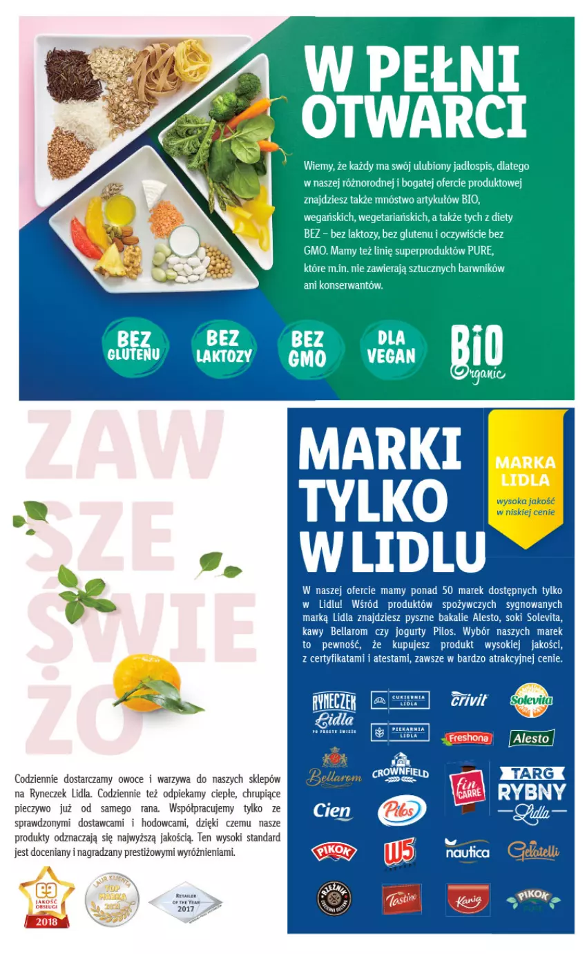 Gazetka promocyjna Lidl - Ponowne otwarcie Lidla - ważna 04.10 do 09.10.2021 - strona 3 - produkty: Bell, Bella, Feta, Gra, Jogurt, O nas, Owoce, Piec, Pieczywo, Pilos, Pur, Ser, Sok, Warzywa