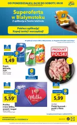 Gazetka promocyjna Lidl - Ponowne otwarcie Lidla - Gazetka - ważna od 09.10 do 09.10.2021 - strona 47 - produkty: Kurczak, Pax, 7up, Telefon, Praliny, Mirinda, Pepsi, Milka