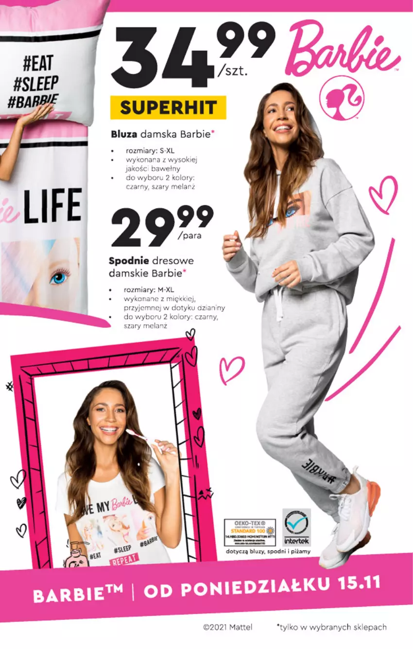 Gazetka promocyjna Biedronka - Okazje tygodnia - ważna 15.11 do 01.12.2021 - strona 19 - produkty: Barbie, Bluza, Dres, Mattel, Sok